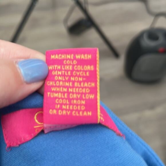 Catherine Malandrino Blue Wrap Skirt With Scalloped and Button Detail Size 10 - Picture 6 of 7